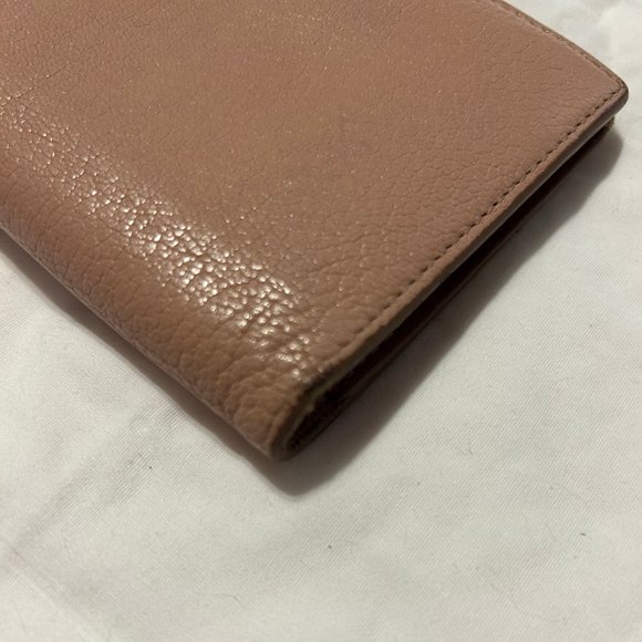 Pink Miu Miu Fold Over Snap Wallet - Picture 10 of 14
